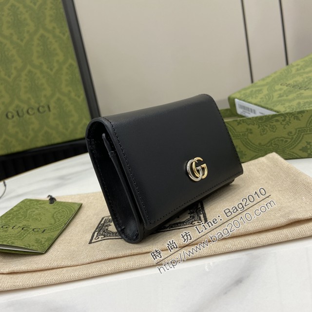 Gucci專櫃古馳最新款Marmont系列卡片夾短夾錢包卡包 jh2483型號：790067